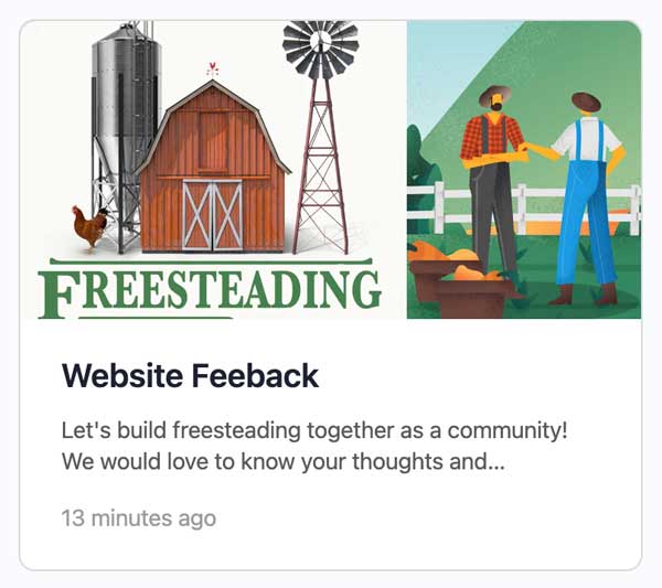 freestading website feedback forum